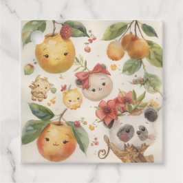 Cutie Fruitie Favor Tags Gåvor Etiketter
