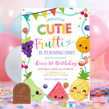 Cutie Frutti födelsedagsinbjudan
