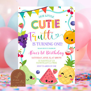 Cutie Frutti födelsedagsinbjudan Inbjudningar