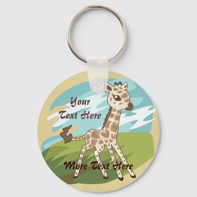 Cutie Giraffe Keychain Nyckelring (Framsida)