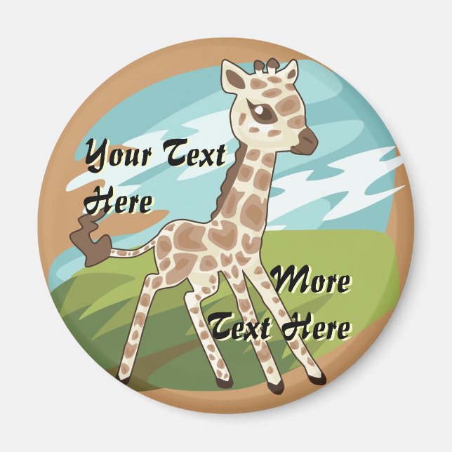 Cutie Giraffe Magnet (Framsidan)