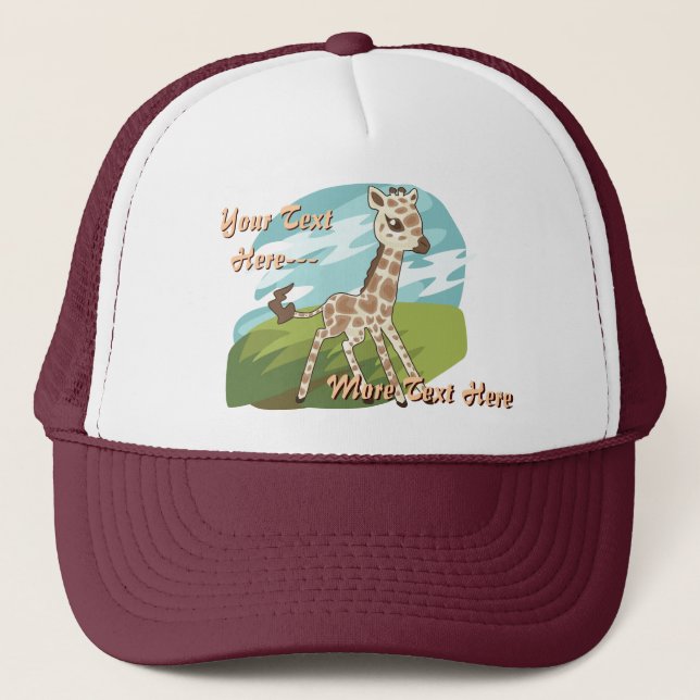 Cutie giraffhatt truckerkeps (Framsida)