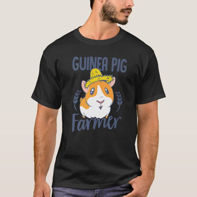 Cutie Guinea Gris Farmer Gris Owner Animals Cavy P T Shirt (Framsida)