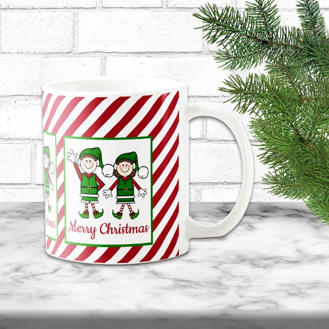 Cutie jul Elves God jul Kaffemugg (Skapare uppladdad)