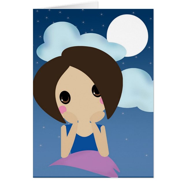 Cutie Kali drömma Hälsningskort (Framsidan)