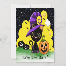 Cutie Kattunge ROLIGT Halloween fest Inbjudningar