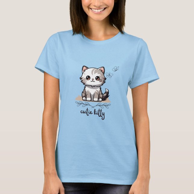 Cutie Kattunge T Shirt (Framsida)