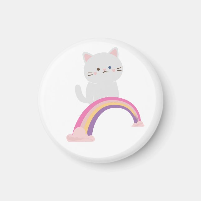 Cutie Kitten Cat Magnet (Framsidan)