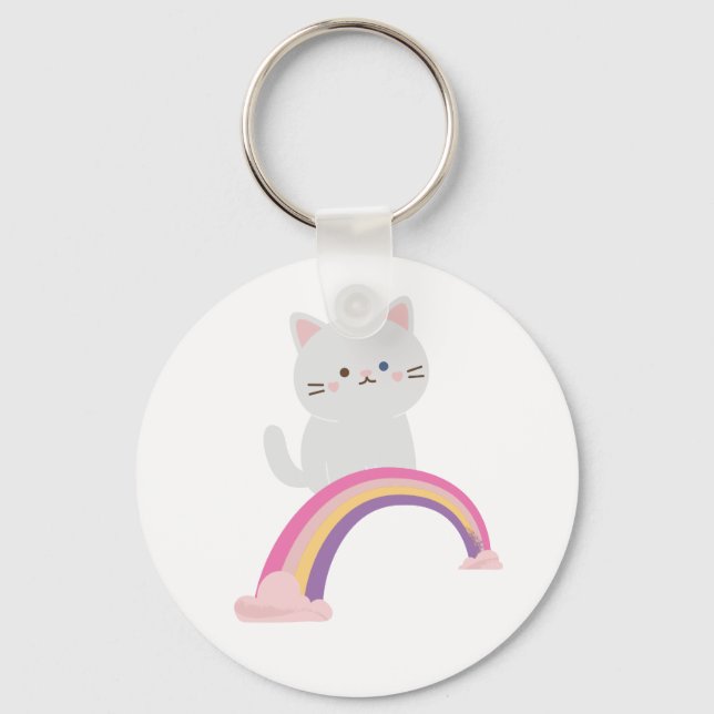 Cutie Kitten Cat Nyckelring (Framsida)