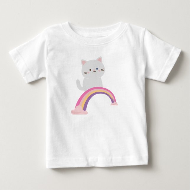 Cutie Kitten Cat T Shirt (Framsida)