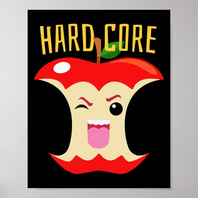 Cutie Mat Cute Hardcore Apple Core Poster (Framsidan)