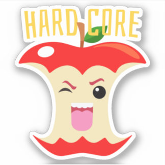 Cutie Mat Cute Hardcore Apple Core Sticker Klistermärken