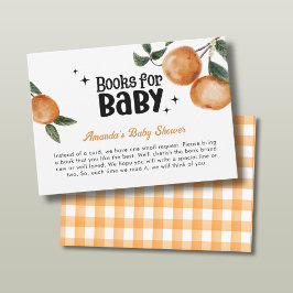 Cutie Orange Citrus Bokar for Baby Shower Tilläggskort