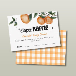 Cutie Orange Citrus Diaper Raffle Baby Shower Tilläggskort