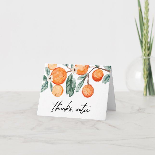 Cutie Orange - tackkort (Framsida)