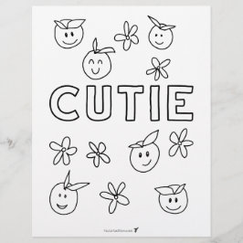 Cutie Oranges budgetfärgningssida Reklamblad