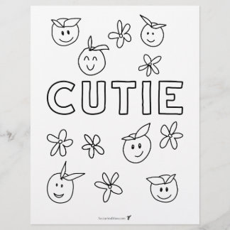 Cutie Oranges budgetfärgningssida Reklamblad