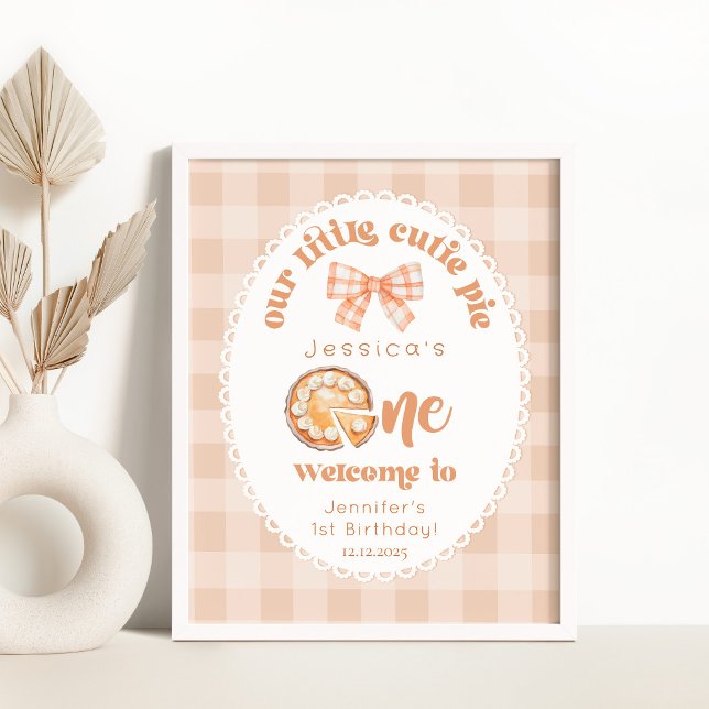 Cutie Paj 1:a födelsedag Välkommen Poster (Skapare uppladdad)