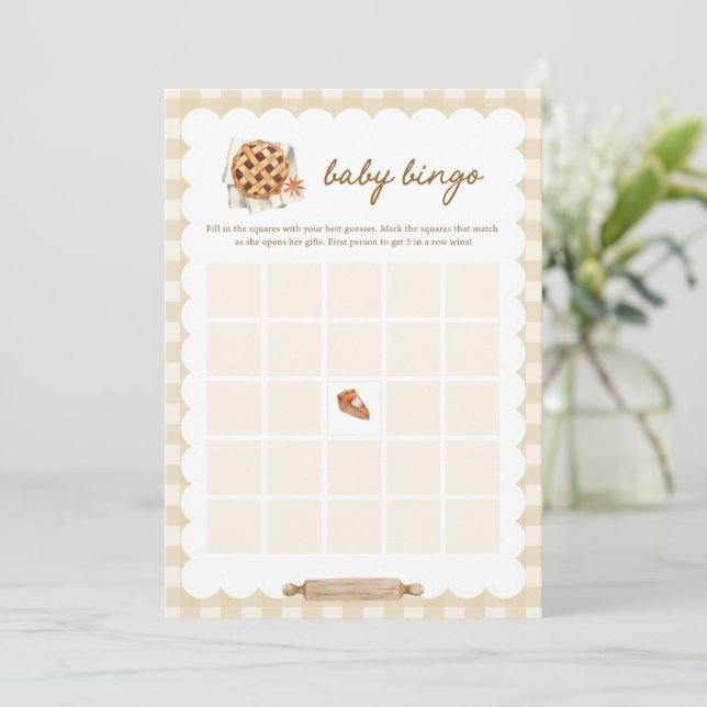 Cutie Paj Baby Shower Baby Bingo Game Cards Inbjudningar (Stående Fram)