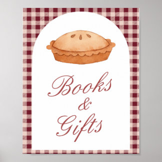 Cutie Paj Baby Shower Bokar & Gifts-tecken Poster