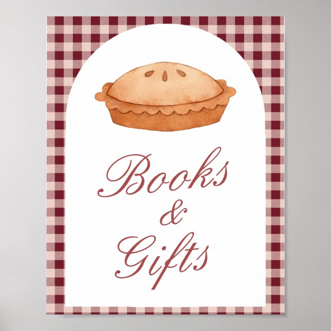 Cutie Paj Baby Shower Bokar & Gifts-tecken Poster (Framsidan)