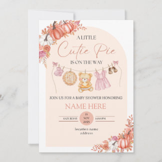 Cutie Paj Baby Shower Inbjudan
