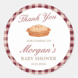 Cutie Paj Baby Shower Round Sticker Runt Klistermärke
