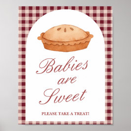 Cutie Paj Baby Shower Sweet Treat Favor Sign Poster