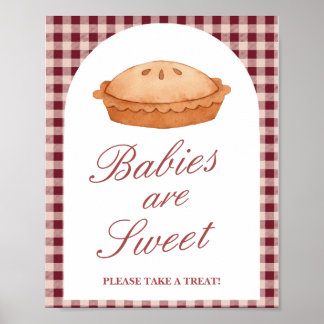 Cutie Paj Baby Shower Sweet Treat Favor Sign Poster