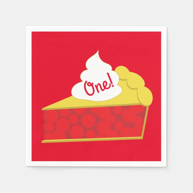 Cutie Paj Cherry Barn Födelsedagsfest Pappersservett (Framsidan)