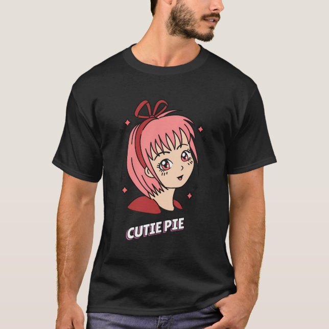 Cutie Paj Cute Cute Funny Anime Girl-design finns T Shirt (Framsida)