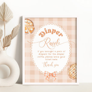 Cutie Paj Diaper raffle gingham gender neutral Poster