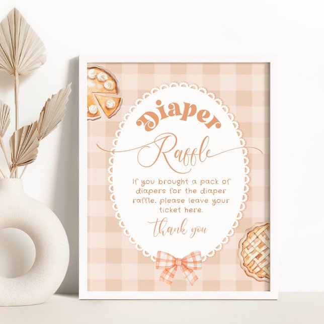 Cutie Paj Diaper raffle gingham gender neutral Poster (Skapare uppladdad)