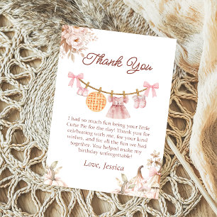 Cutie Paj Fall Girl Baby Shower Tack för ditt kort
