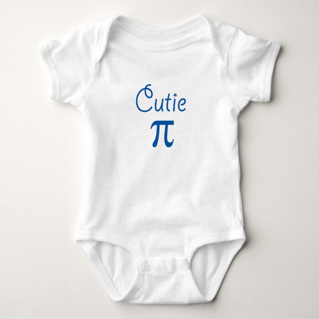 Cutie paj geeky och gullig bebisbodysuit för pi i t shirt (Framsida)