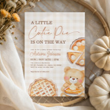 Cutie Paj Gingham Nalle Fall Baby Shower