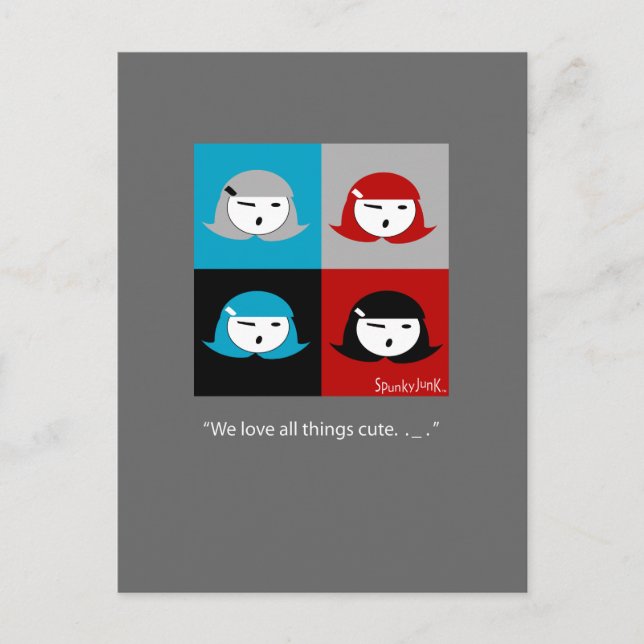 Cutie Paj Girls-vykort Vykort (Framsida)