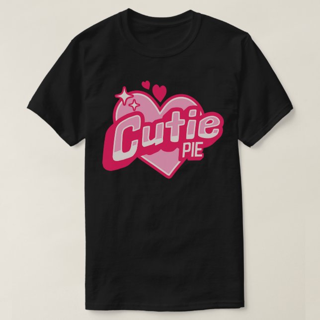 Cutie Paj Gnistra Rosa Heart Badge T Shirt (Design framsida)
