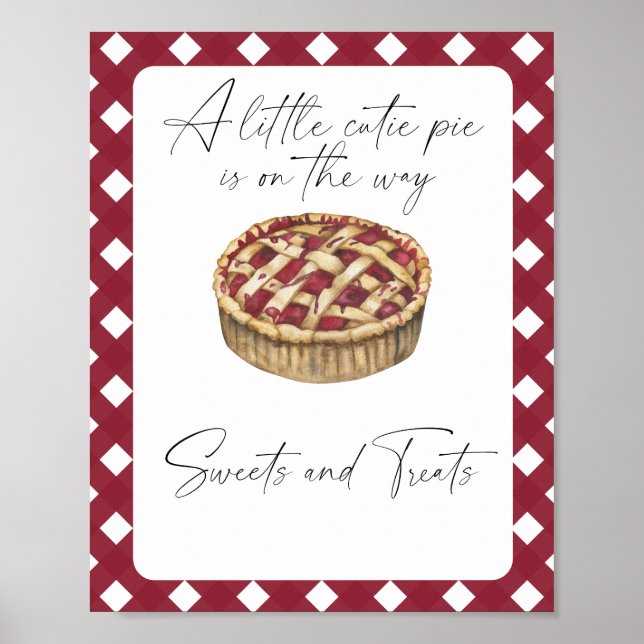 Cutie paj - godis och behandling av babydusch poster (Framsidan)