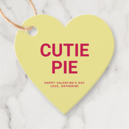 Cutie paj gult  roligt Valentindagen Gåvor Etiketter