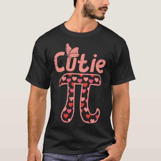 Cutie Paj Hearts Cute Pi Day Symbol Math Pun Geek T Shirt (Framsida)