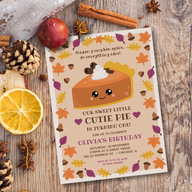 Cutie Paj inbjudan till födelsedagsinbjudan (Skapare uppladdad)