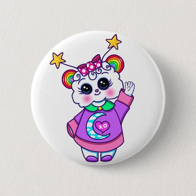 Cutie Paj Kawaii Button Knapp (Framsida)