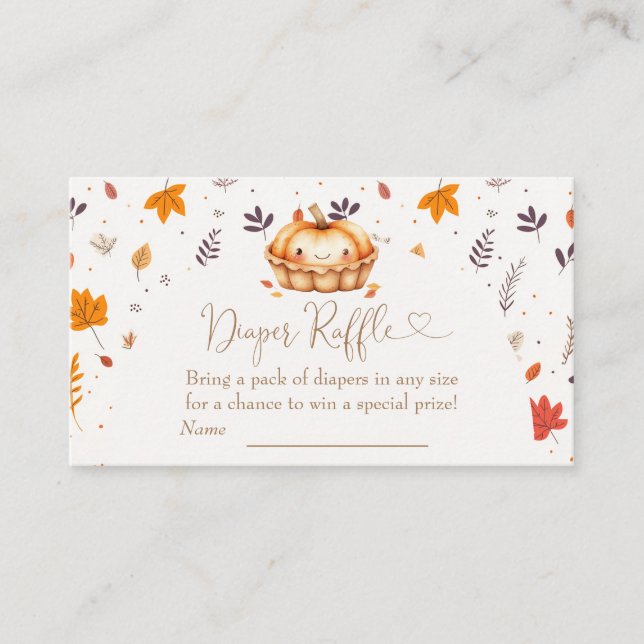 Cutie Paj Kön Neutral Diaper Raffle Tilläggskort (Framsida)