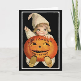 Cutie-Paj med Pumpkin-Halloween-kort Kort