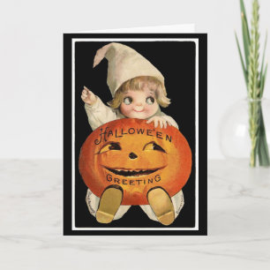 Cutie-Paj med Pumpkin-Halloween-kort Kort