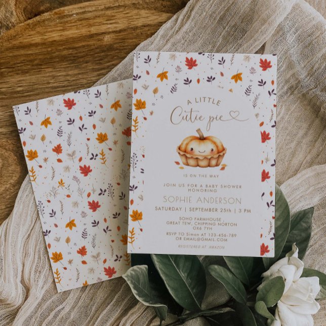 Cutie Paj - Neutral Fall Baby Shower Inbjudningar (Skapare uppladdad)