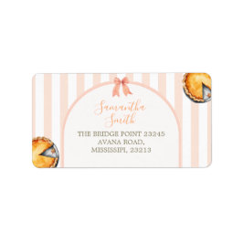 Cutie Paj Orange Gingham 1st Birthday Adress Adressetikett