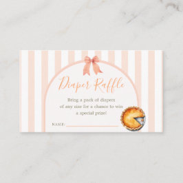 Cutie Paj Orange Gingham Baby Shower Diaper Raffle Tilläggskort
