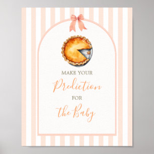 Cutie Paj Orange Gingham Prediktion för Baby Poster